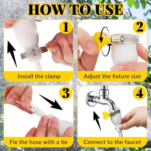 20 FT Faucet Hose Adapter for Sink, Transparent PVC Extra Long Hose and Faucet Connector with Hose Clamp for Bucket, Garden, Sink, Pet Bathing - Image 5