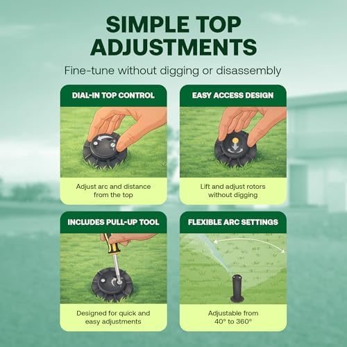 Rain Bird 5000 Rotor with Nozzle Tree 4 Pack + Rotor Screwdriver Tool - Image 4