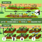 Drip Irrigation System for Garden, Greenhouse Watering System 230FT+Hose Timer - Image 6