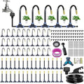 Drip Irrigation System,99FT Garden Watering System with 30 Nozzles,360 Adjustable Micro Spray Sprinkler Kit,Garden Irrigation System,Greenhouse Accessories,Atomizing System for Yard,Lawn,Plants by Huaerle