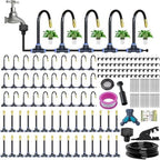 Drip Irrigation System,99FT Garden Watering System with 30 Nozzles,360 Adjustable Micro Spray Sprinkler Kit,Garden Irrigation System,Greenhouse Accessories,Atomizing System for Yard,Lawn,Plants by Huaerle
