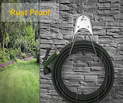 JBscoop Garden Hose Holder Stainless Steel Small Wall Mount Garden Hose Hook, Ideal for Water, Air, Hydraulic Hose, Ropes, Extension Cords Heavy Duty & Rust Proof (2) - Image 6