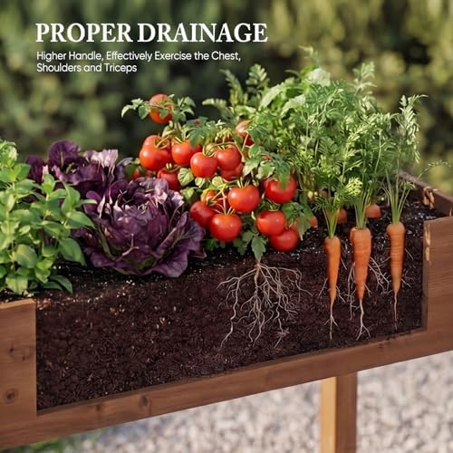 DUMOS 72x23x30 Inch Raised Garden Bed, Elevated Wood Planter Box with Legs - Image 2