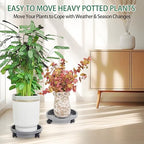 ORIMERC 3 Pack Plant Caddy with Wheels Heavy Duty 14 inch Plant Saucer Self-Watering Design, Movable Wheeled Round Planter Stand Coaster Trolley, Flower Pot Dolly on Rolling Caster Indoor Outdoor - Image 5