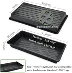 RooTrimmer 10 Pack 1020 Mesh Trays, Extra Strength 1020 Mesh Bottom Trays with Holes, 20'' x 10'', Heavy Duty Propagation Flats for Microgreens, Seed Starting, Soil Blocks, Hydroponics & Wheatgrass - Image 3