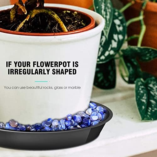 6 Pack Plant Saucer 12 14 16 18 20 22 Inch Plastic Plant Tray, Sturdy and Durable Flower Pot Container Accessories Plant Pot Saucers for Indoor and Outdoor (20 Inch, Black) - Image 6