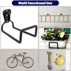 4 Pack Garden Hose Holder Wall Mounted, Heavy Duty Metal Water Hose Hanger - Image 6