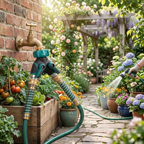 POCREATION Garden Hose Splitter 2 Way, 3/4 Inch Y Connector - Image 5