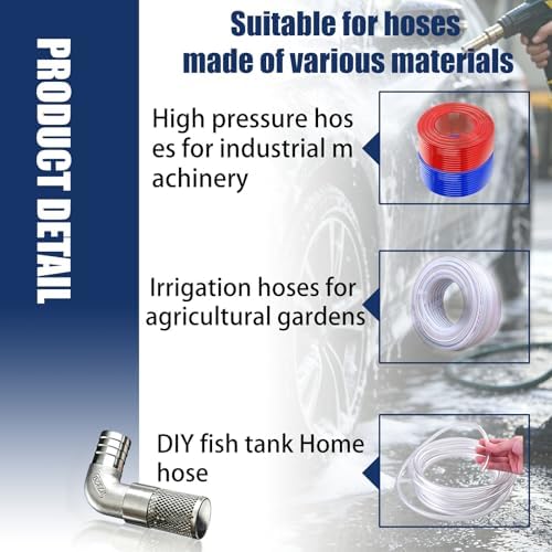 304 Stainless Steel Garden Hose Strainer, 90 Degree Elbow Inlet Filter Screen, Suitable for Water Pumps, Aquariums and Garden Irrigation, Including Hose Clamps and Sealing Tape (14mm 3/4inch) - Image 4