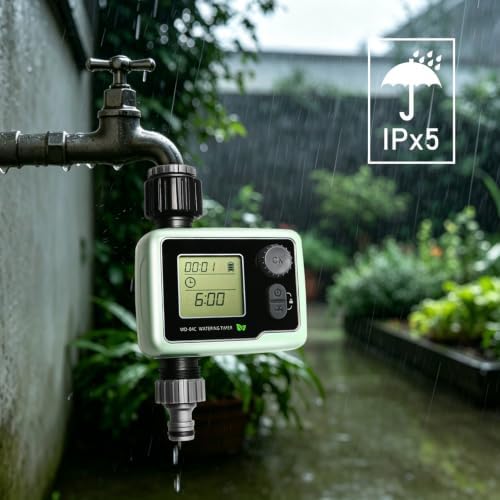 Tnfeeon Digital Irrigation Controller, IPX5, LCD Screen, Programmable - Image 5