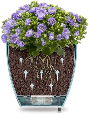 DECOPOTS - 3 Pack Self Watering Planter - Indoor Decorative Flower Pot with Drainage Cartridge and Water Level Indicator (5.5", Poppy Red) - Image 6
