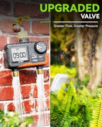RAINPOINT 2 Zone Sprinkler Timer with Brass Inlet and Outlet - Water Timer for Garden Hose with Rain Delay/Manual Watering/Automatic Irrigation Controller for Yard(Orange) - Image 4