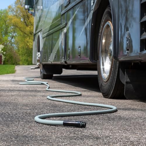 Flexzilla Colors Garden Hose 5/8 in. x 75 ft., Lightweight All-Weather Water Hose, Durable and Flexible, Leak-Free Connections, Slate Gray - Image 4