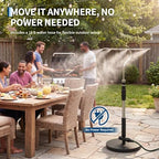Standing Misters for Outside Patio with T-Bar 4 Nozzles & 10ft water hose - Image 2