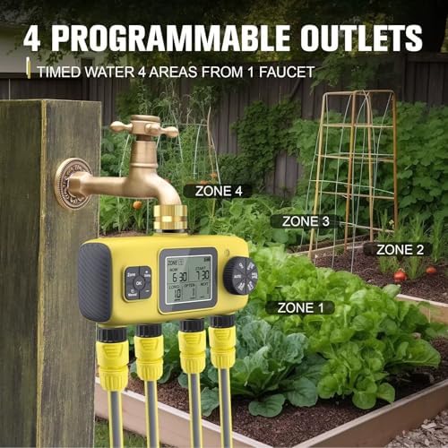 4 Zone Irrigation Timer Sequential Logic Brass Inlet Sprinkler - Image 5