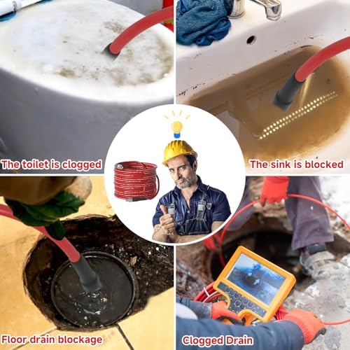 NIFUAL Sewer Jetter Kit for Pressure Washer,150FT 5800PSI Pressure Drain Cleaner 1/4 Inch NPT Corner Rotating and Button Hose Sewer Jetting Nozzle for Homeowners & DIYers (150FT) - Image 6