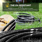 5/8" Garden Hose 100ft, -40℉ To 190℉ Hot/Cold Rubber hose, Black - Image 3