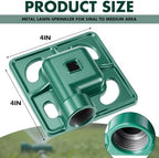 Baquler 4 Pcs Stationary Spot Sprinkler 900 Sqft Metal Square Base Lawn - Image 2