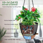 12 Inch Self Watering Hanging Planters for Indoor Outdoor Plants, 1 Pack - Image 2