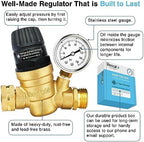 Renator RV Water Pressure Regulator for RV Camper. Brass Lead-free Adjustable Water Pressure Regulator with Gauge for Camper Travel Trailer, Reducer Valve W Filter. M22-0660R. - Image 5