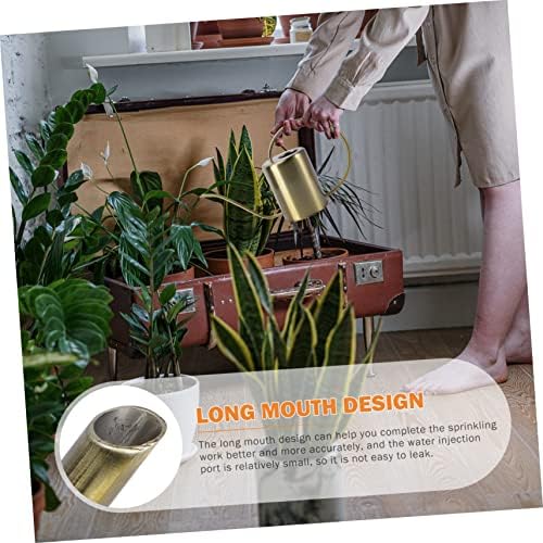 Holibanna Brass Watering Can for Plants Long Spout Stainless Steel Kettle 1.5L Capacity for Indoor and Outdoor Use Practical Watering Pot Ergonomic Handle - Image 6