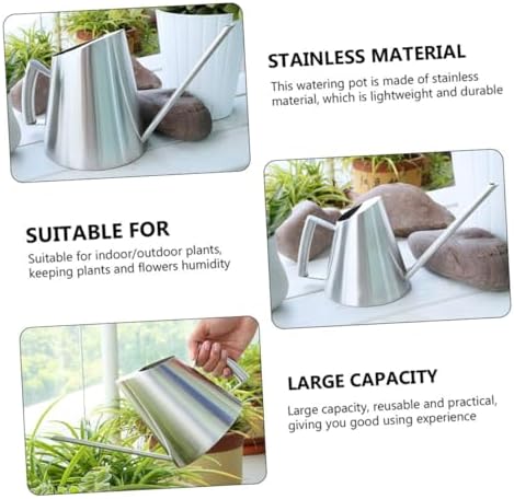 400ml Stainless Steel Watering Can for Houseplants and Flowers - Image 5