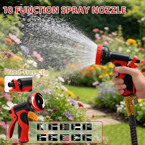 25FT Indoor Sink Hose Attachment for Faucet,7 Adapters for Watering - Image 2