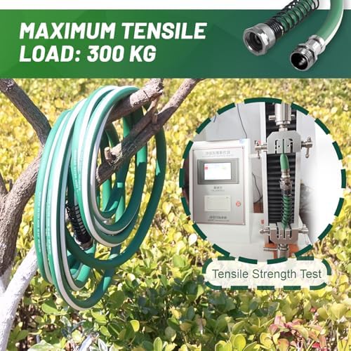 Hybrid Rubber Garden Hose 50 ft with Heavy Duty Solid Fitting - Image 6