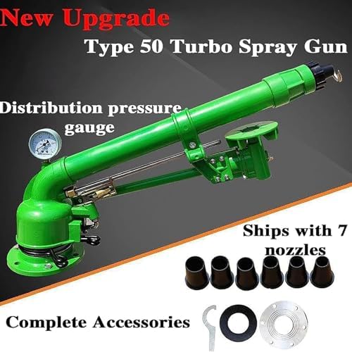 Impact Sprinkler, Heavy Duty Metal Pulse Sprinkler with Nozzle, 360° Large Area Rotation Irrigation, Suitable for Orchards, Farmland Irrigation, Lawn Greening - Image 2