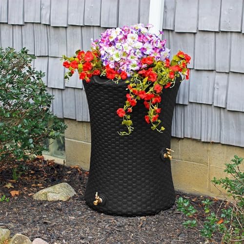 Good Ideas Impressions Nantucket Rain Water Collection Barrel, 3 Pack - Image 3