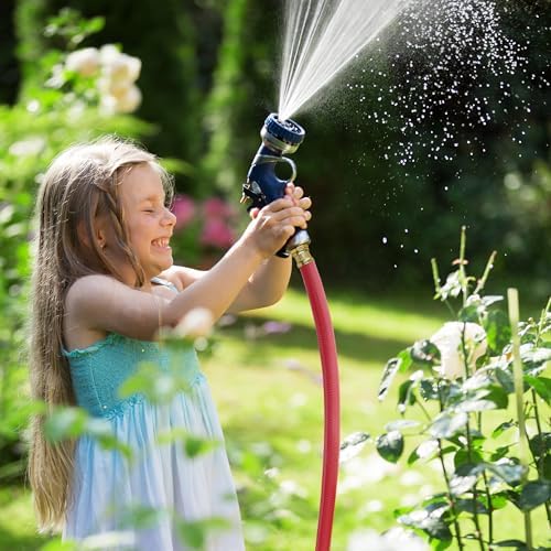 50 ft Heavy Duty 3/4” Red Garden Hose, Solution4Patio, Male/Female Fittings - Image 6