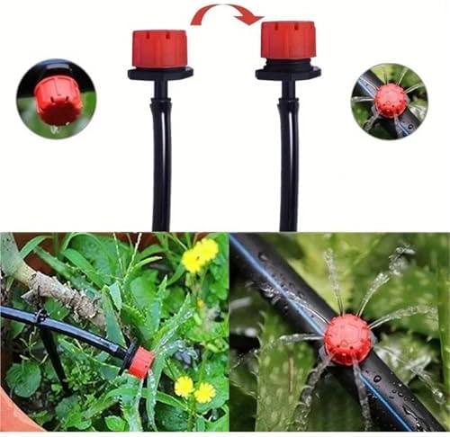 Drip Irrigation Emitters 600pcs 1/4 Inch Adjustable Drip Irrigation Sprinklers Anti-Clogging 4/7mm Emitter Drippers - Image 4