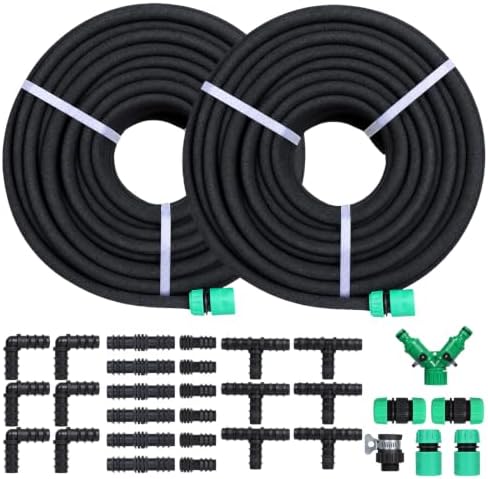 165ft Soaker Hose, 1/2" Drip Irrigation Tubing for Garden Beds & Lawns by Unknown