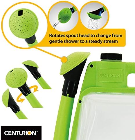 Centurion 1407 Foldable Clear Plastic Watering Can,1½ Gal with Rotating Nozzle, Long Stem Spout, Compact Ergonomic Design with Sprinkler & Pouring System Ideal for Indoor/Outdoor Lawn & Garden - Lime - Image 3