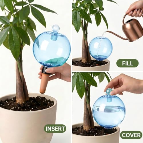 EX-Large Plant Watering Globes, 26oz Plastic Top Fill Self Watering Globes - Image 4