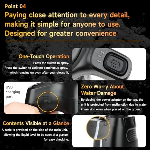 SANLIKE 2L Cordless Electric Foam Sprayer Car Wash Detailing Gun - Image 6