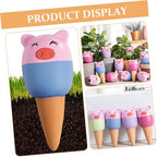 KESYOO 4pcs Terracotta Self Watering Spikes for Plants, Pig Shape - Image 3