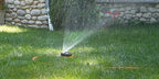 Dramm Duty Metal Base, Red 15021 ColorStorm 9-Pattern Premium Turret Sprinkler with Heavy-D - Image 2