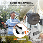 Giraffe Tools Retractable Garden Hose Reel 5/8" 90FT Wall Mount Auto Rewind - Image 4