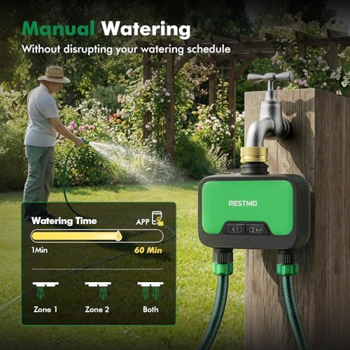 RESTMO Smart WiFi 2-Zone Sprinkler Timer, APP Control Timer - Image 6