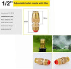 5/10 Pcs Brass Atomizing Nozzles 1/2 Inch High Pressure Nozzles Adjustable Atomization System Nozzles for Outdoor Plants Garden Patio Greenhouse Brass 10pcs - Image 4