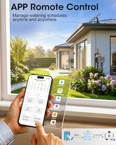 Solar WiFi Water Timer, 2 Zones WiFi Hose Timer for Garden Faucet - Image 6