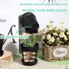 vensovo 4 Inch Black Terracotta & Clay Pots with Saucer, 6 Pack - Image 5