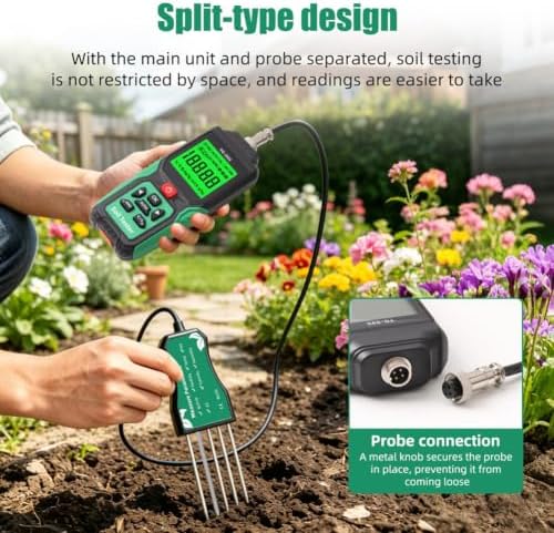 Digital N P K Sensor 9 in 1 Soil Tester PH EC Meter Temperature Moisture Salinity Fertility Detector Analyzer for Garden - Image 3