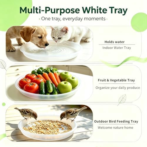 TITE 3 Pack Plant Saucer Heavy Large Planter Durable Thicker Plastic Plant Trays for Indoors and Outdoor,Plant Saucer Drip Trays (Transparent, 16 inch) - Image 5