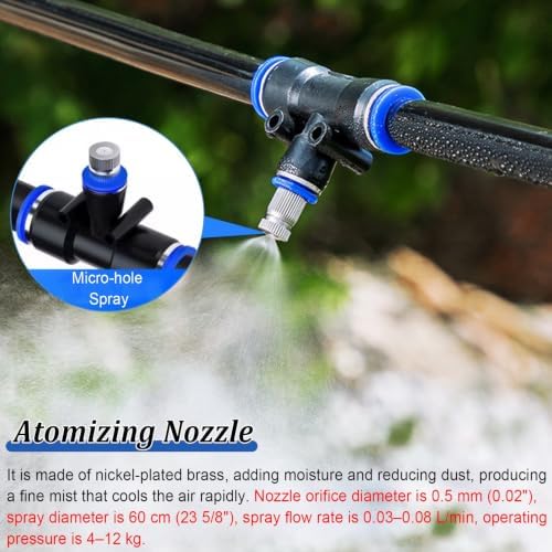 Outdoor Dust Suppression Misting System Kit with Hose & Nozzles - Image 2