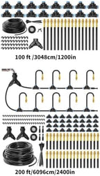 Garden Drip Irrigation Set with Adjustable Brass Nozzles, 1/4 Inch Tubing and Fittings for Home Outdoor Plant Care - Image 3