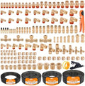 CheeMuii 156PCS Brass DOT Air Line Fittings with 4 Roll 100FT DOT Air Lines by CheeMuii