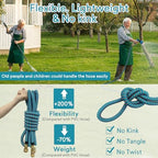 150 ft Expandable Garden Hose, 2026 New Retractable Water Hoses 150ft with 10 Function Spray Nozzle, Solid Brass Fittings, Extra Strength Fabric, Flexible Expanding Latex Core, Lightweight & No Kink - Image 4
