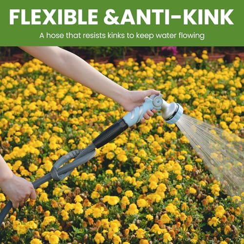 LINEX Lightweight Garden Hose 100 ft Ultra Flexible, Kink-Free for Outdoor Water Hose Non-Expanding, Burst-Resistant, Heavy Duty RV Hose 5/8 inch - Image 5